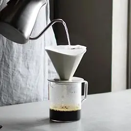 KINTO OCT八角濾杯玻璃下壺二件組/ 2杯/ 白